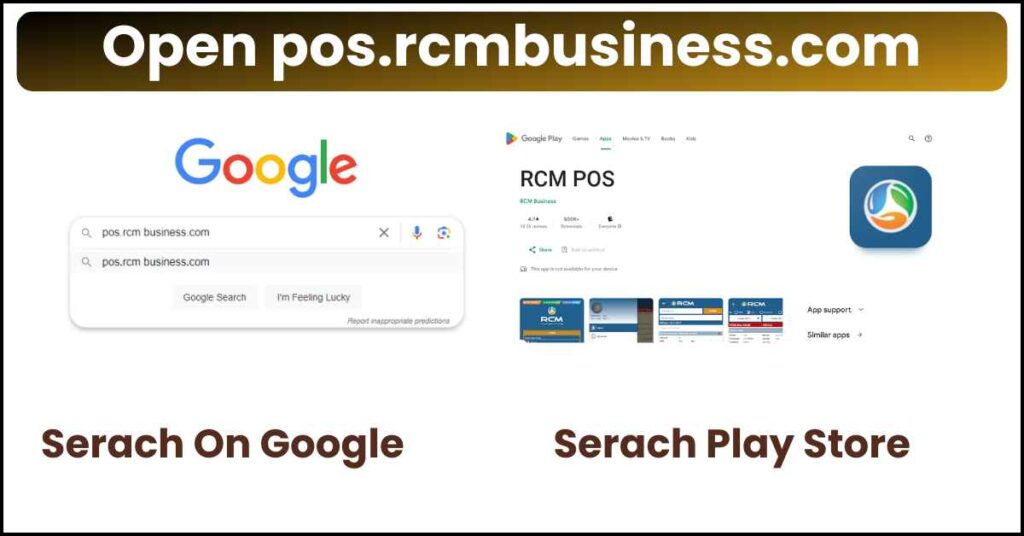 Search On Google & Search On Google Play Store RCM POS